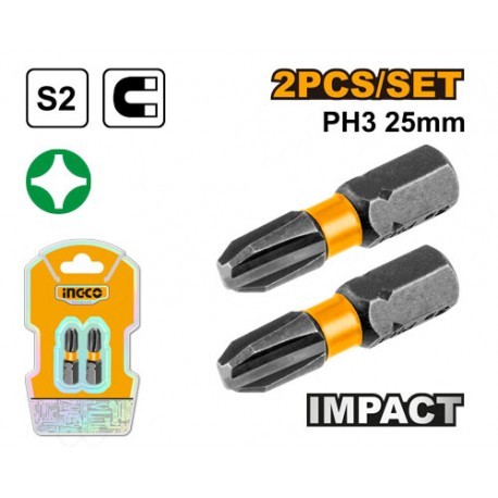 Бита PH3*25мм ударная  INGCO SDBIM71PH325