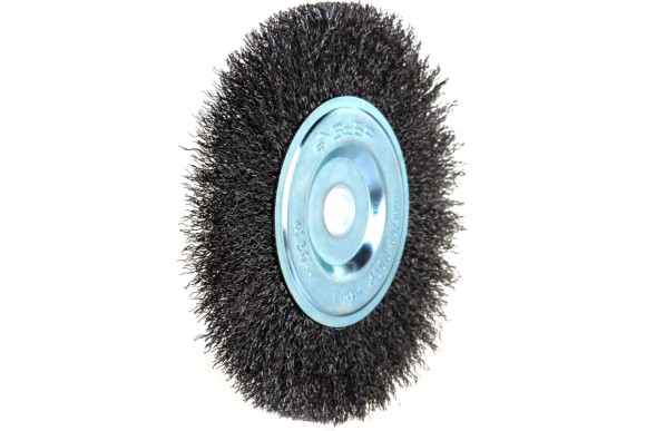 Щетка дисковая для точильно-шлифовального станка, витая сталь. проволока 0,3мм, 150х12,7мм  ЗУБР "Пр