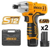 Шуруповерт аккум.импульсный INGCO CIRLI1201,12В-2шт,100Н/м,0-2000о/мин ,кейс Шуруповерт аккум.импульсный INGCO CIRLI1201,12В-2шт,100Н/м,0-2000о/мин ,кейс