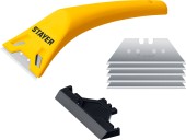 Скребок с трапециевидным лезвием 60мм, + 5 лезвий,  STAYER