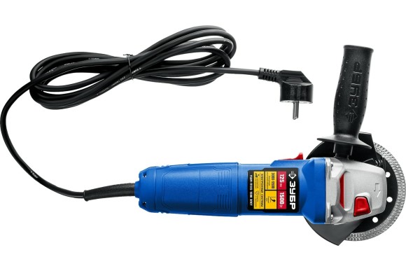 Шлифмашина угловая ЗУБР УШМ-П125-1500 ЭПСТ, 1500Вт, 125мм, 3000-9500об/мин, Профи, в коробке Шлифмашина угловая ЗУБР УШМ-П125-1500 ЭПСТ, 1500Вт, 125мм, 3000-9500об/мин, Профи, в коробке