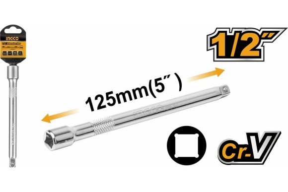 Удлинитель для воротка INGCO HEB12051,1/2", 127 мм INDUSTRIAL Удлинитель для воротка INGCO HEB12051,1/2", 127 мм INDUSTRIAL