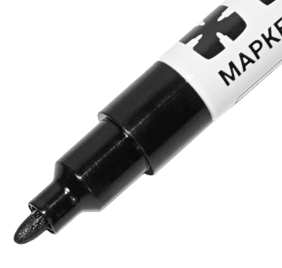 Маркер-краска чёрный,круглый наконечник 2мм LEKON Standart 011802