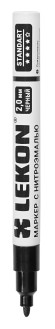Маркер-краска чёрный,круглый наконечник 2мм LEKON Standart 011802