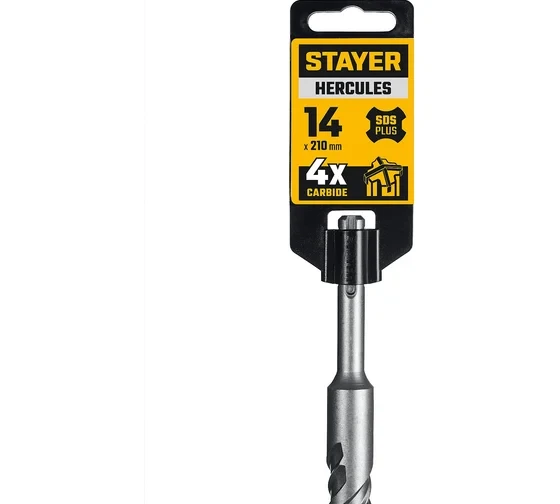 Бур 14*150*210мм, SDS+, 4-кромки, Hercules-4Х STAYER, 29290-210-14 Бур 14*150*210мм, SDS+, 4-кромки, Hercules-4Х STAYER, 29290-210-14