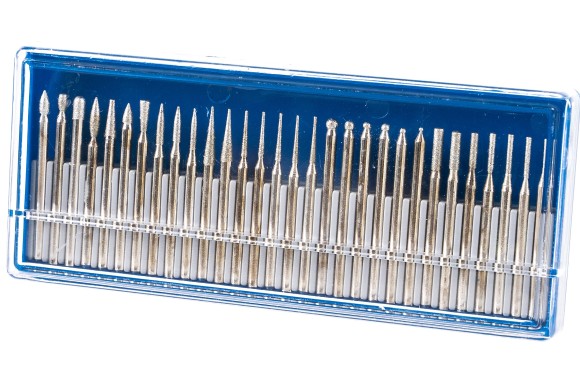 Набор мини-насадок с алмазным напылением Р-180,3мм,30пр,ЗУБР Набор мини-насадок с алмазным напылением Р-180,3мм,30пр,ЗУБР