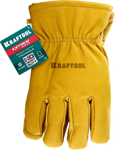 Перчатки кожаные EXTREM, XL утепленные KRAFTOOL Перчатки кожаные EXTREM, XL утепленные KRAFTOOL