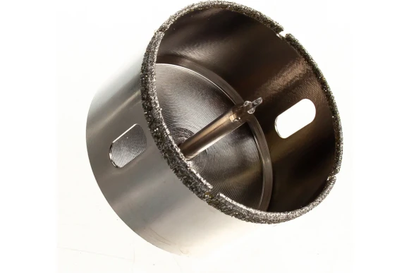 Коронка алмазная по керамограниту с центрующим сверлом 70мм, мокрый, TRIO-DIAMOND