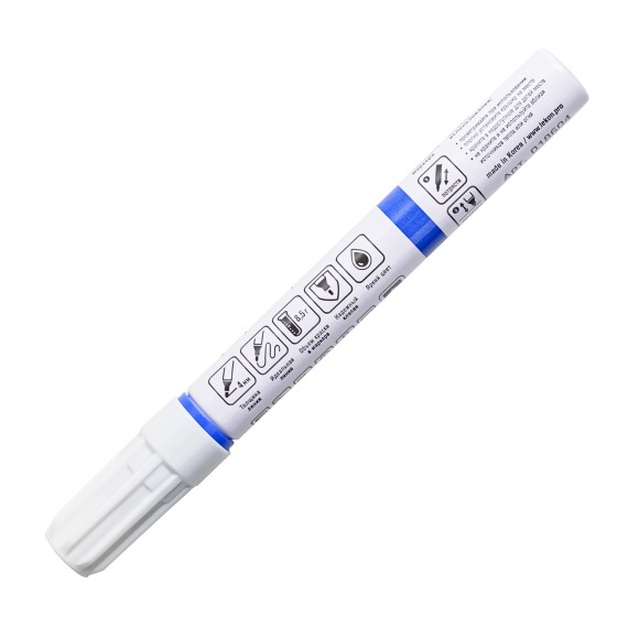 Маркер-краска синий,круглый наконечник 4мм LEKON Profi Корея 018604