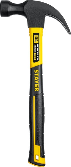 Молоток-гвоздодёр 680г, рукоять фиберглас, Hercules STAYER