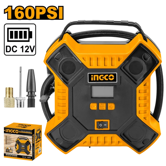 Компрессор автомобильный INGCO AAC1601, 11Бар ,35л/мин, 12V, 100Вт