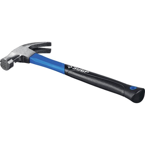 Молоток-гвоздодёр с магнитом 450г, рукоять фиберглас, ЗУБР Молоток-гвоздодёр с магнитом 450г, рукоять фиберглас, ЗУБР