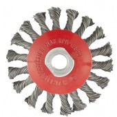 Щётка для УШМ 125 мм, М14, "тарелка", витая проволока Matrix Щётка для УШМ 125 мм, М14, "тарелка", витая проволока Matrix