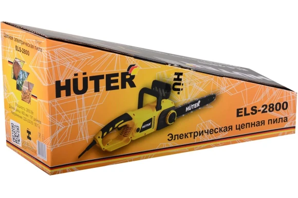 Электропила HUTER ELS-2800, 2800Вт, продольный двигатель, шина 45см, 3/8, 1.3, 62 звеньев Электропила HUTER ELS-2800, 2800Вт, продольный двигатель, шина 45см, 3/8, 1.3, 62 звеньев