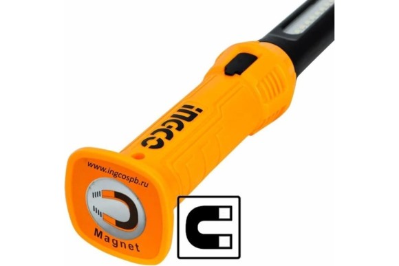 Фонарь аккумуляторный +крюк+магнит. HWLI35261,75-300Лм,200м,7ч  INGCO.