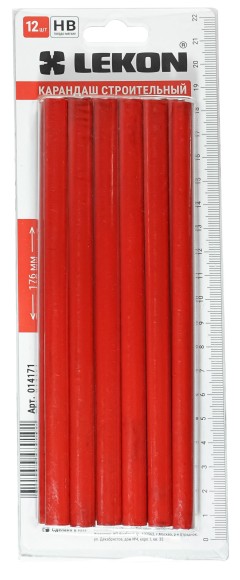 Карандаш малярный овальный цвет: оранжевый LEKON 014012 Карандаш малярный овальный цвет: оранжевый LEKON 014012