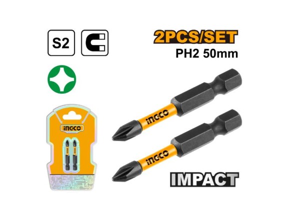 Бита PH2*50мм ударная  INGCO SDBIM71PH250