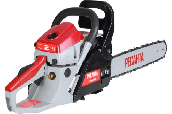 Бензопила Ресанта БП-4516, 2300Вт/3.1л.с, 45см?, 550мл, шина 40см, 3/8, 1.3, 57 звеньев
