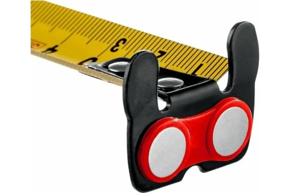 Рулетка 5м х 32мм, жёлтая двусторонняя лента, магнитный зацеп, обрезиненный корпус, Extrem KRAFTOOL Рулетка 5м х 32мм, жёлтая двусторонняя лента, магнитный зацеп, обрезиненный корпус, Extrem KRAFTOOL