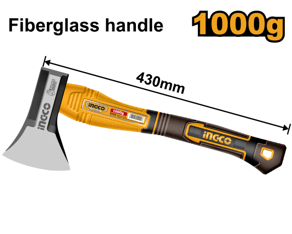 Топор INGCO 1000гр.фиберглас.HAX0811000