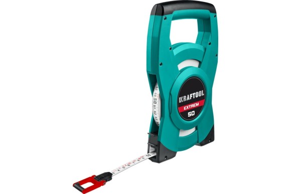 Рулетка геодезическая  50 м*12,5мм,стальная лента KRAFTOOL