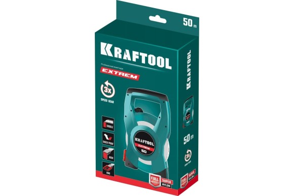 Рулетка геодезическая  50 м*12,5мм,стальная лента KRAFTOOL
