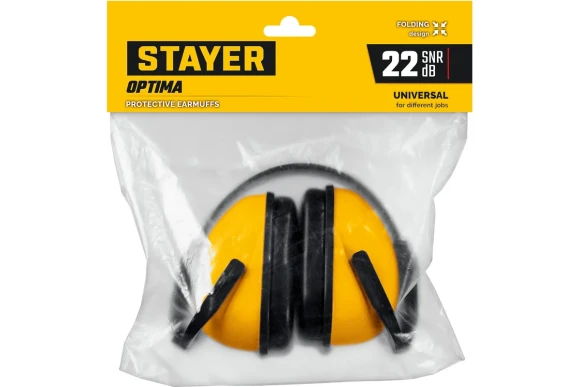 Наушники защитные складные Optima с120 до 22дБ, STAYER Наушники защитные складные Optima с120 до 22дБ, STAYER