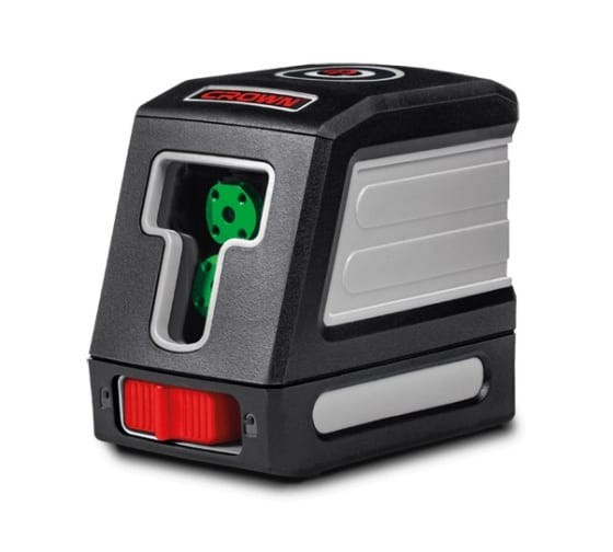 Лазерный нивелир CROWN CT44047, 2лин,+/-0,3мм/м,30м,зелёный луч