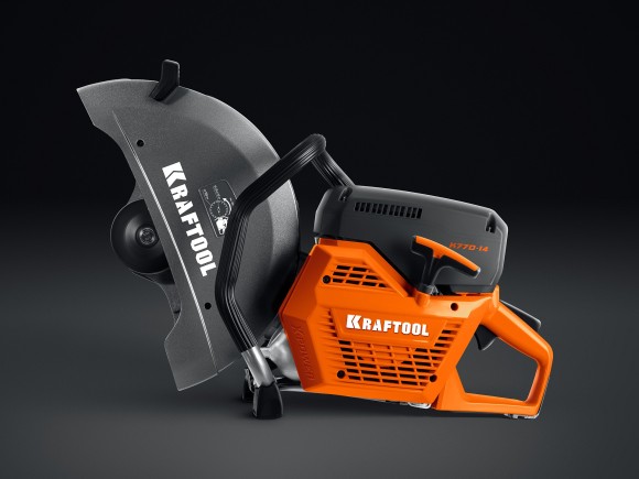 Бензорез KRAFTOOL K770-14, 3700Вт/5.1л.с, 350*20/25.4/32мм, глубина 145мм, 9300об/мин, БЕЗ ДИСКА