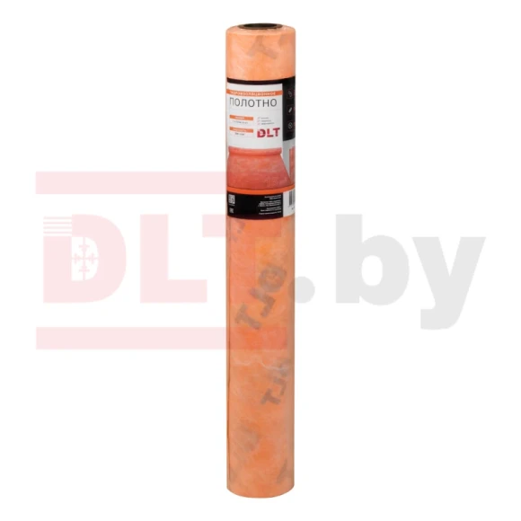 Полотно гидроизоляционное DLT (оранжевое), 300г/см?, рулон 1*15м (15м?) 3573 Полотно гидроизоляционное DLT (оранжевое), 300г/см?, рулон 1*15м (15м?) 3573