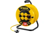 Удлинитель на катушке STAYER M 325, 4кВт, 220В, 4 розетки, ПВС 3х2.5мм?