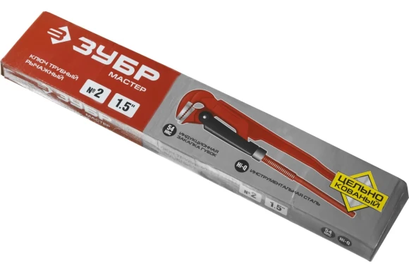 Ключ трубный рычажный №2, 1.5", зев 38мм, 440мм, угол 90, ЗУБР Ключ трубный рычажный №2, 1.5", зев 38мм, 440мм, угол 90, ЗУБР