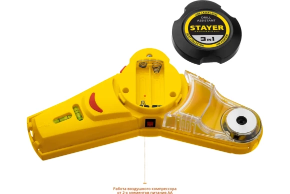 Уровень с приспособлением для сверления STAYER Drill Assistant 34987 Уровень с приспособлением для сверления STAYER Drill Assistant 34987