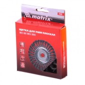 Щетка для УШМ 100 мм, посадка 22.2 мм, плоская, крученая проволока 0.5 мм Matrix Щетка для УШМ 100 мм, посадка 22.2 мм, плоская, крученая проволока 0.5 мм Matrix