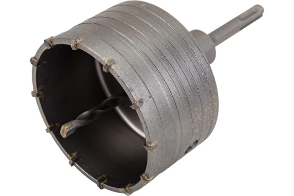 Коронка по бетону/кирпичу 100мм, SDS+, М22, сухой/мокрый, VERTEXTOOLS Коронка по бетону/кирпичу 100мм, SDS+, М22, сухой/мокрый, VERTEXTOOLS