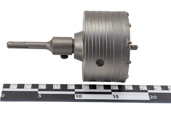 Коронка по бетону/кирпичу 100мм, SDS+, М22, сухой/мокрый, VERTEXTOOLS Коронка по бетону/кирпичу 100мм, SDS+, М22, сухой/мокрый, VERTEXTOOLS