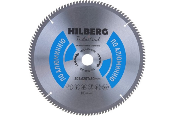 Диск пильный 305*30*120Т Алюминий Hilberg Industrial HA305
