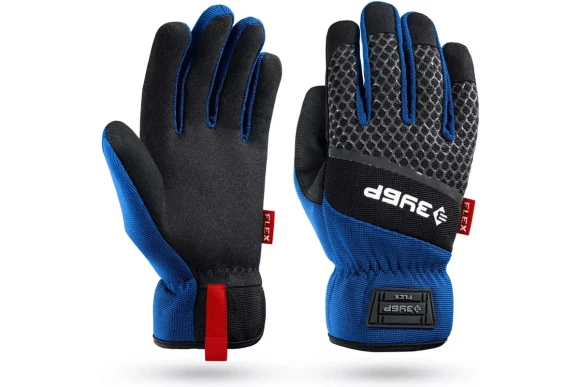 Перчатки комбинированные,работа с сенсорными экранами р.-XL (10), синие,ЗУБР