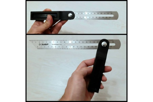 Малка-угломер пластиковый корпус, полотно с гравированной шкалой ЗУБР Малка-угломер пластиковый корпус, полотно с гравированной шкалой ЗУБР