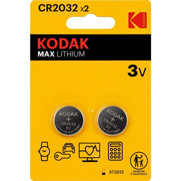 Батарейки CR2032-2BL, 2 шт Kodak