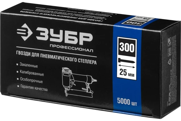 Гвозди для нейлера 25мм тип 18GA (47/F/055/049/300/J/SK50) ,5000 шт ЗУБР 