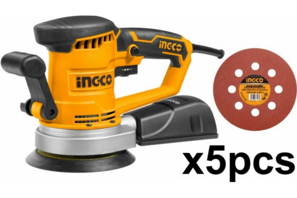 Шлифовальная машина эксцент.INGCO RS4508, 450Вт,диск-150мм,4000о/мин,коробка Шлифовальная машина эксцент.INGCO RS4508, 450Вт,диск-150мм,4000о/мин,коробка