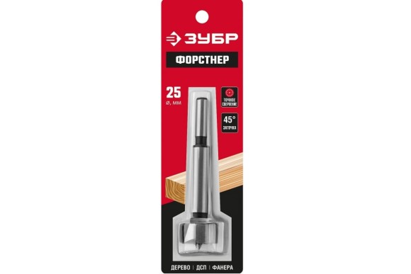 Сверло Форстнера по дереву 25 х 90мм, ЗУБР Сверло Форстнера по дереву 25 х 90мм, ЗУБР