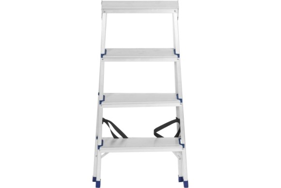 Стремянка двусторонняя алюминиевая 4 ступени, 63-0-024 РемоКолор