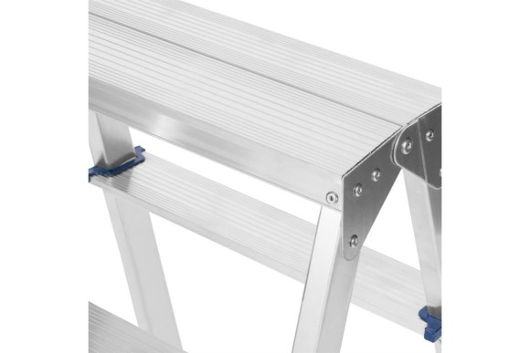 Стремянка двусторонняя алюминиевая 4 ступени, 63-0-024 РемоКолор