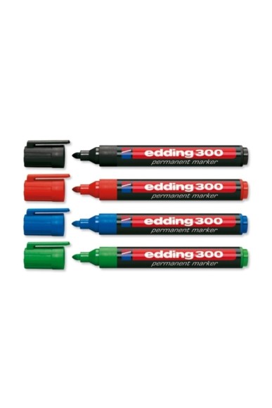 Маркер перманентный 1,5-3мм красный EDDING