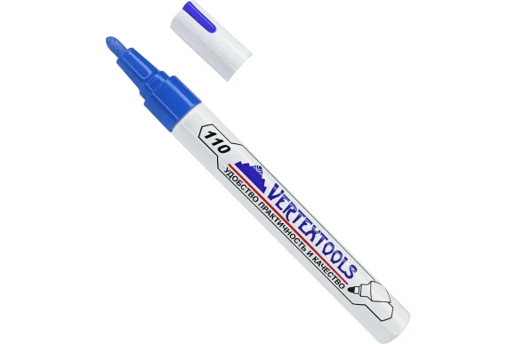 Маркер-краска синий нитро-основа 4мм, Vertextools Маркер-краска синий нитро-основа 4мм, Vertextools