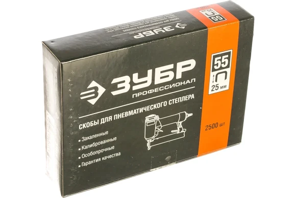 Скобы для нейлера 25мм тип 18GA (4/55/90/) ,2500 шт ЗУБР  Скобы для нейлера 25мм тип 18GA (4/55/90/) ,2500 шт ЗУБР