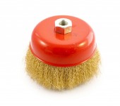 Щётка-крацовка дисковая для УШМ 200 х 22.2мм, латунированная сталь, РемоКолор