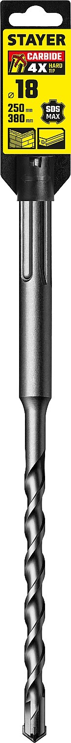 Бур 18*250*380мм, SDS MAX, 4-кромки, hercules STAYER Бур 18*250*380мм, SDS MAX, 4-кромки, hercules STAYER